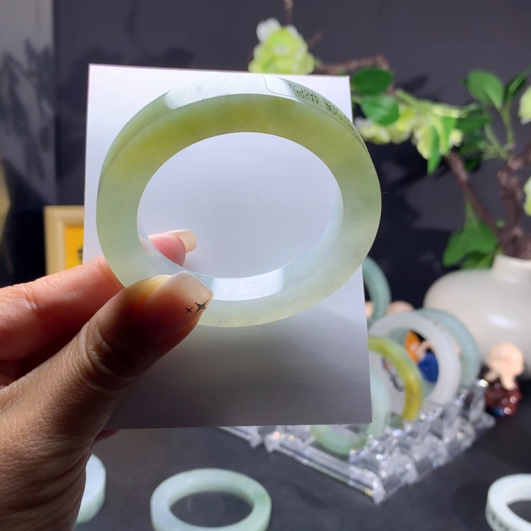 定制翡翠未镶嵌翡翠手镯50_54