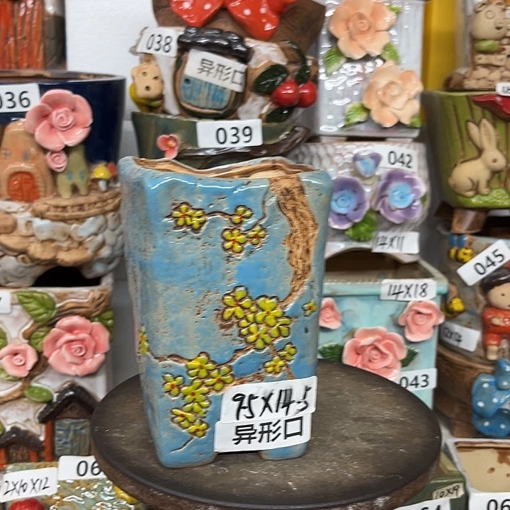 花盆紫砂粗陶材质多肉花盆