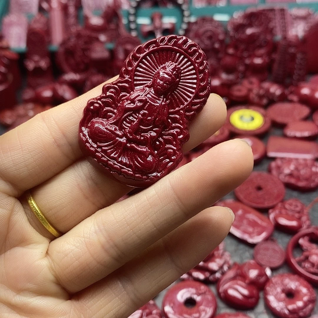 天然辰砂朱砂吊坠