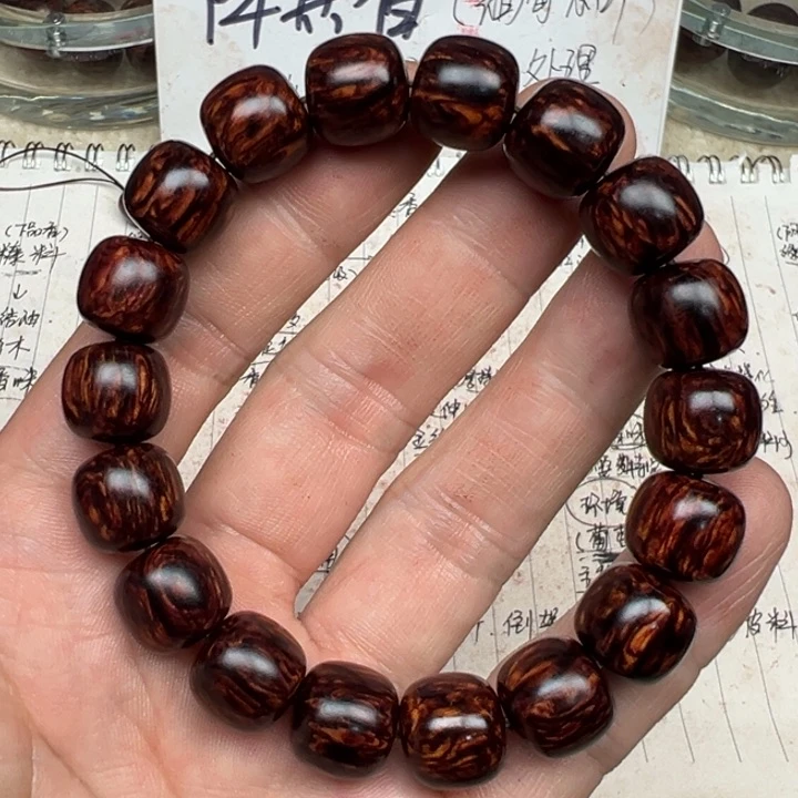 降真香手串/手链海南红降1112老型黑金满纹迦南香收藏级