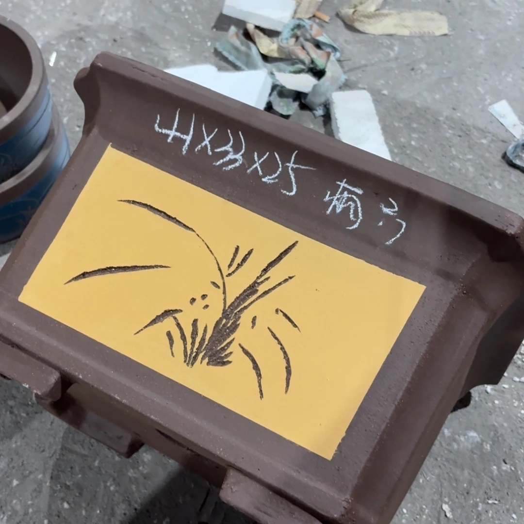 宜兴紫砂花盆，现货发