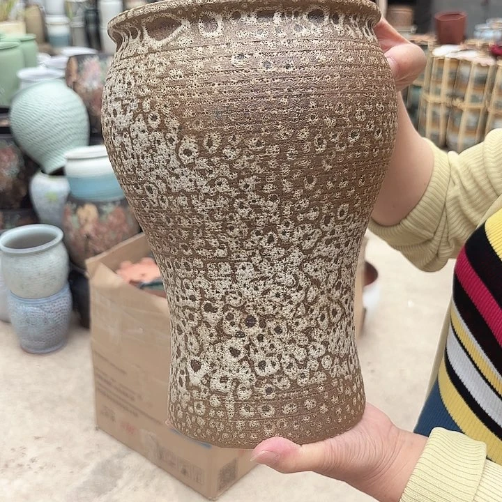 紫砂茶碗复古泡泡微瑕口径18高度29