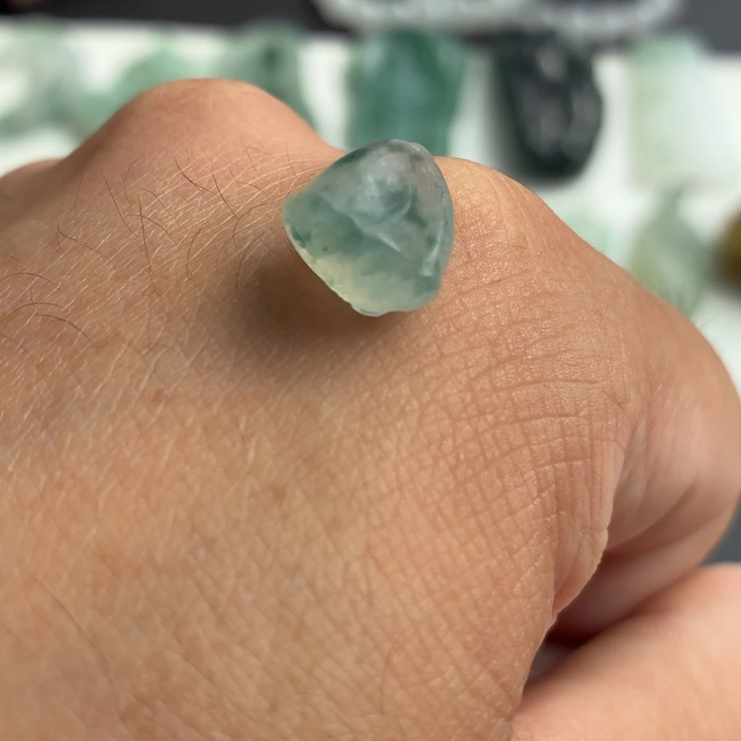 定制翡翠未镶嵌翡翠莲蓬