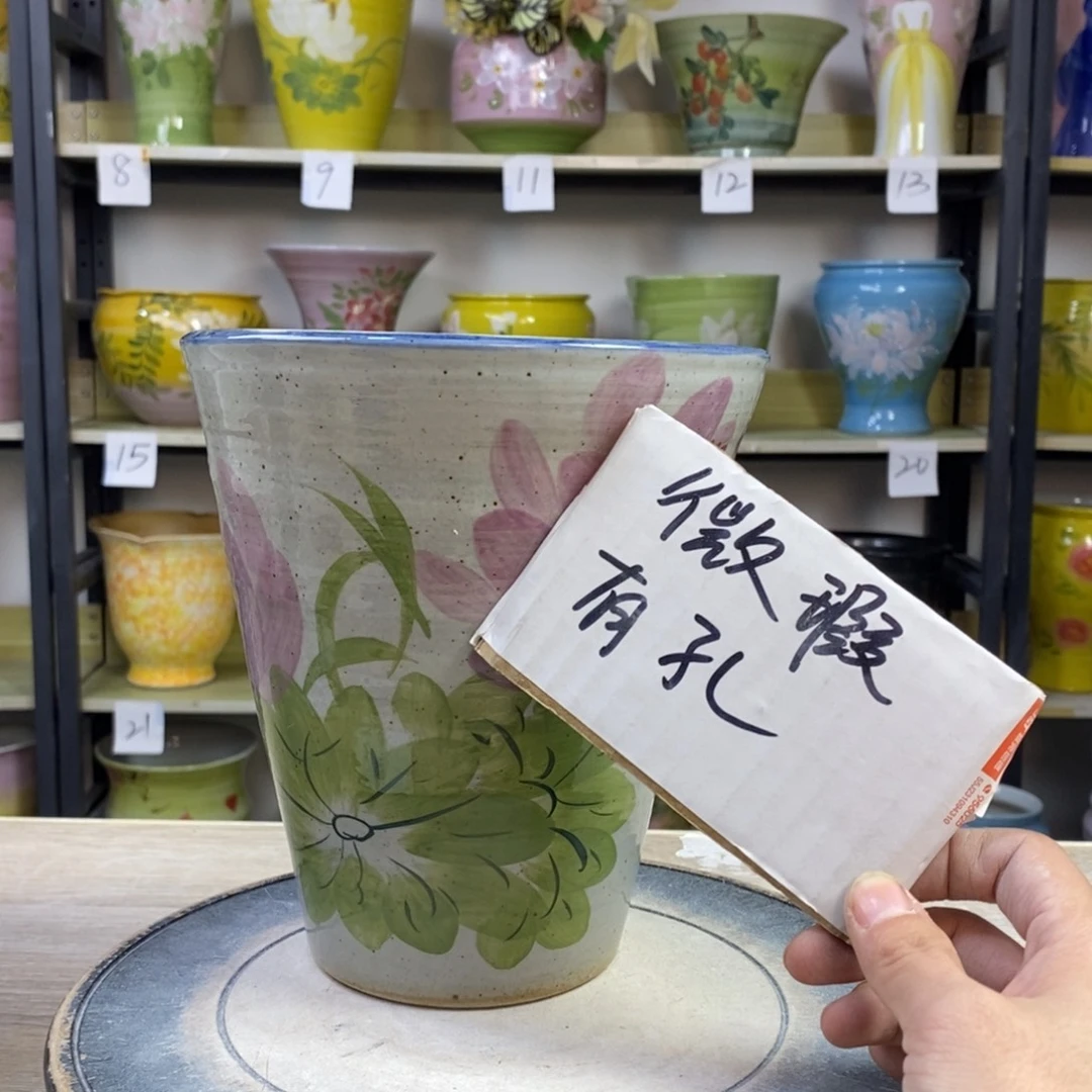 景德镇手工手绘陶瓷花盆