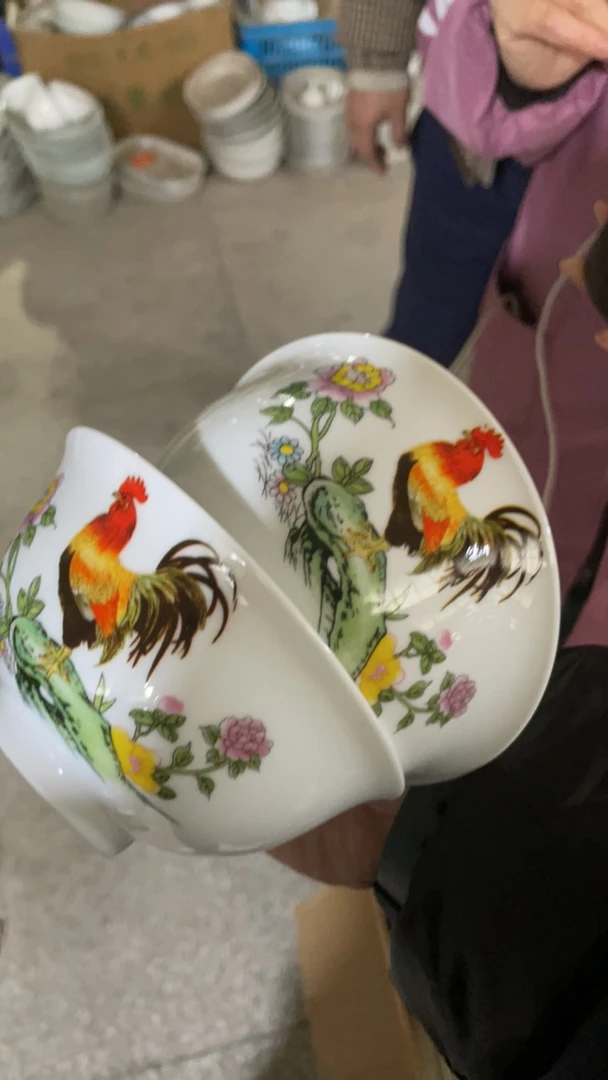 景德镇高温陶瓷公里米饭碗2只