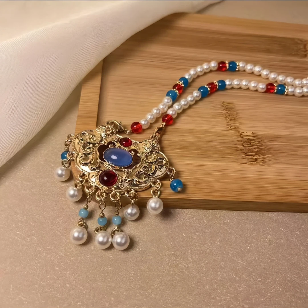 【凡凡同款】新中式国风汉元素项链璎珞+背云一整套