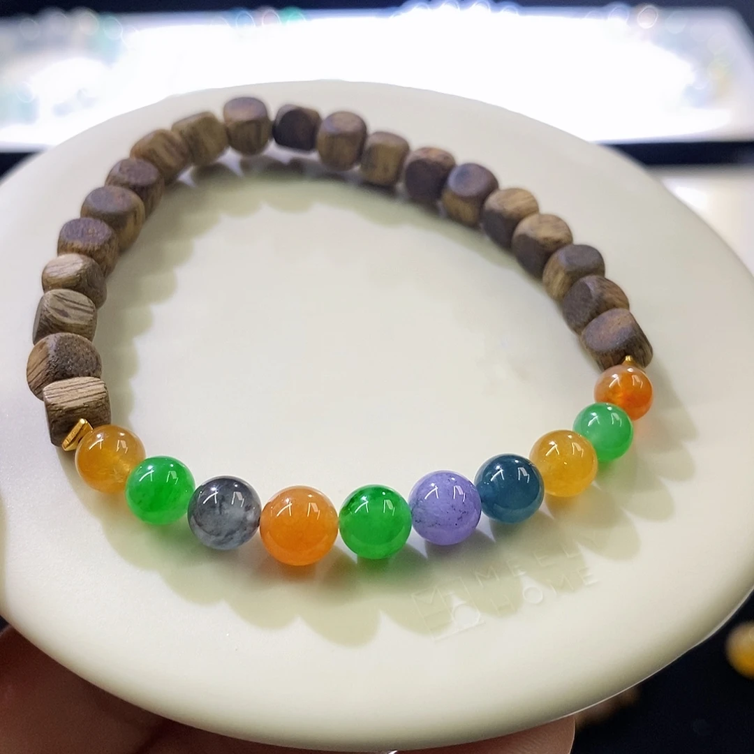 翡翠未镶嵌挂件一组珠珠