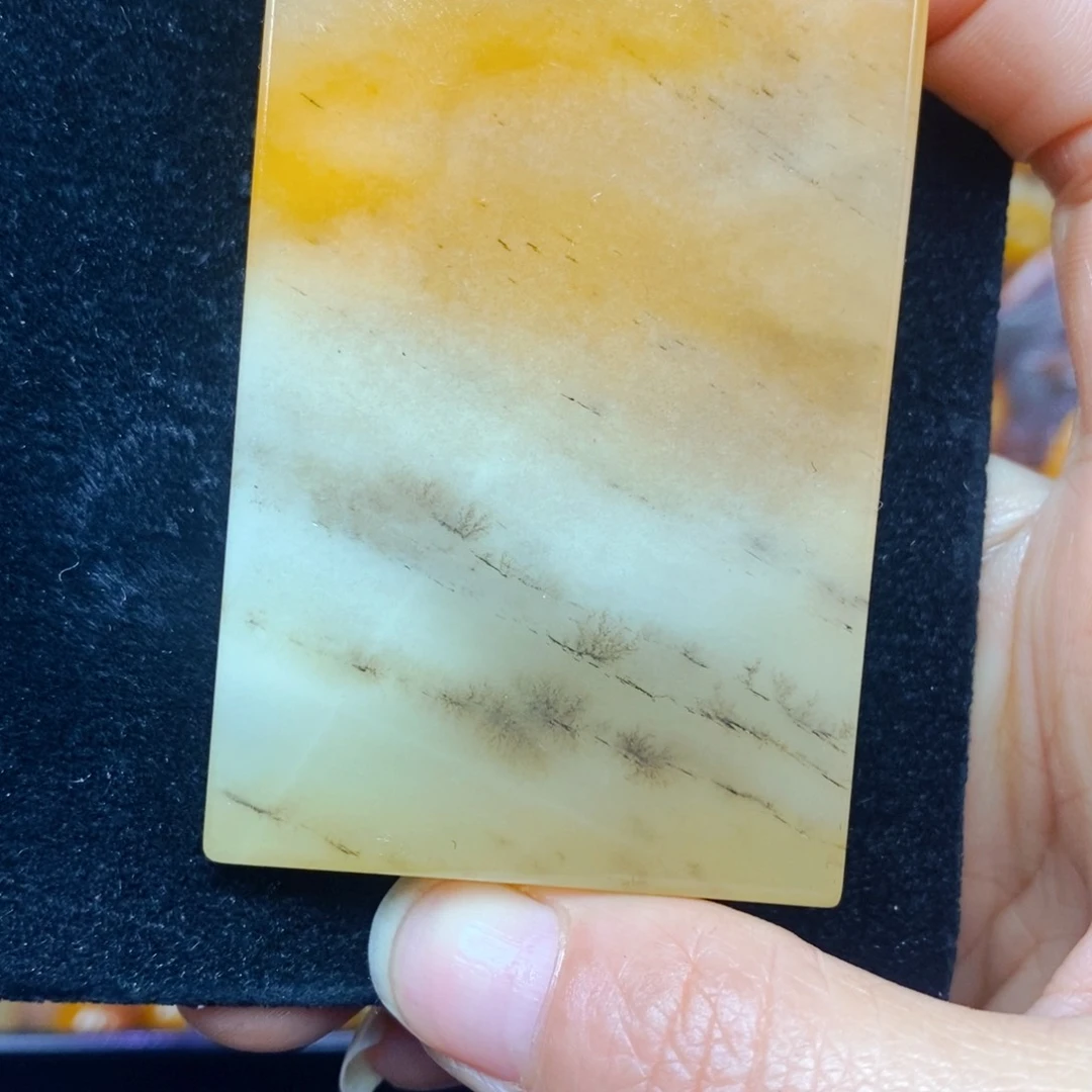 未镶嵌石英质玉（黄龙玉）颈饰