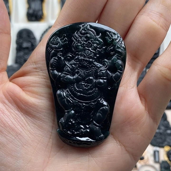 【闪购商品】翡翠颈饰未镶嵌毛*大黑天