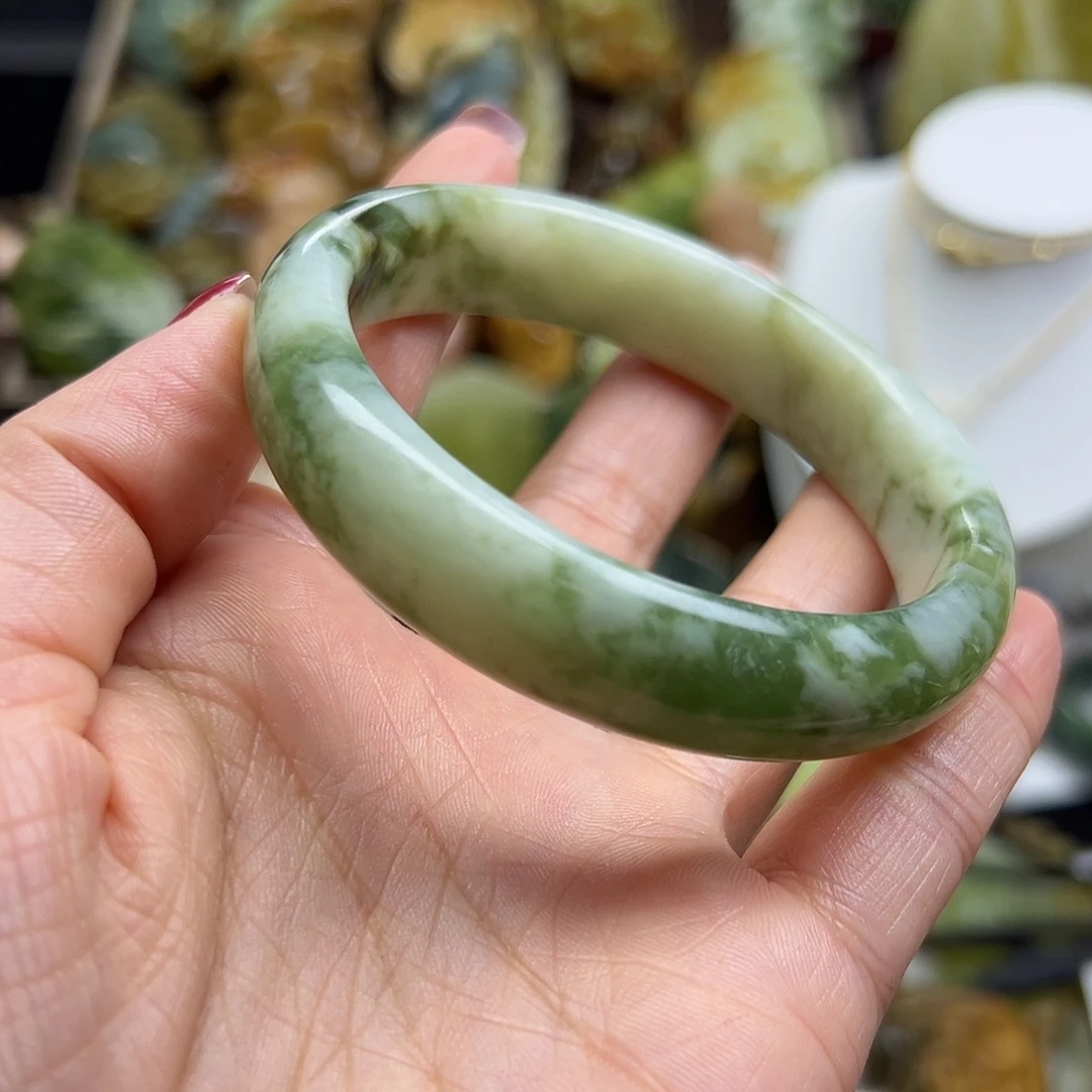 岫玉未镶嵌颈饰岫玉翠花料60