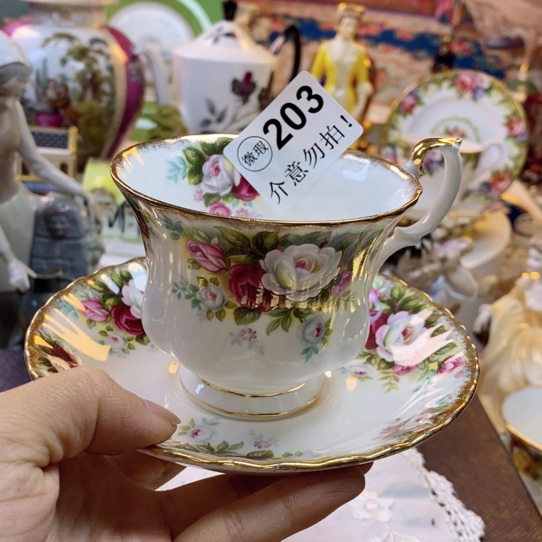 骨瓷阿尔伯特瓷器欧瓷咖啡杯水晶杯