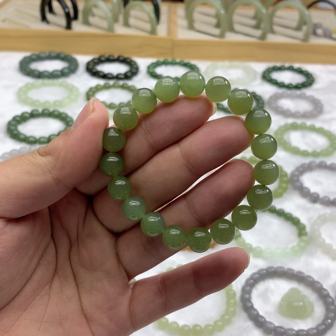 未镶嵌手串和田玉（湖水绿10）