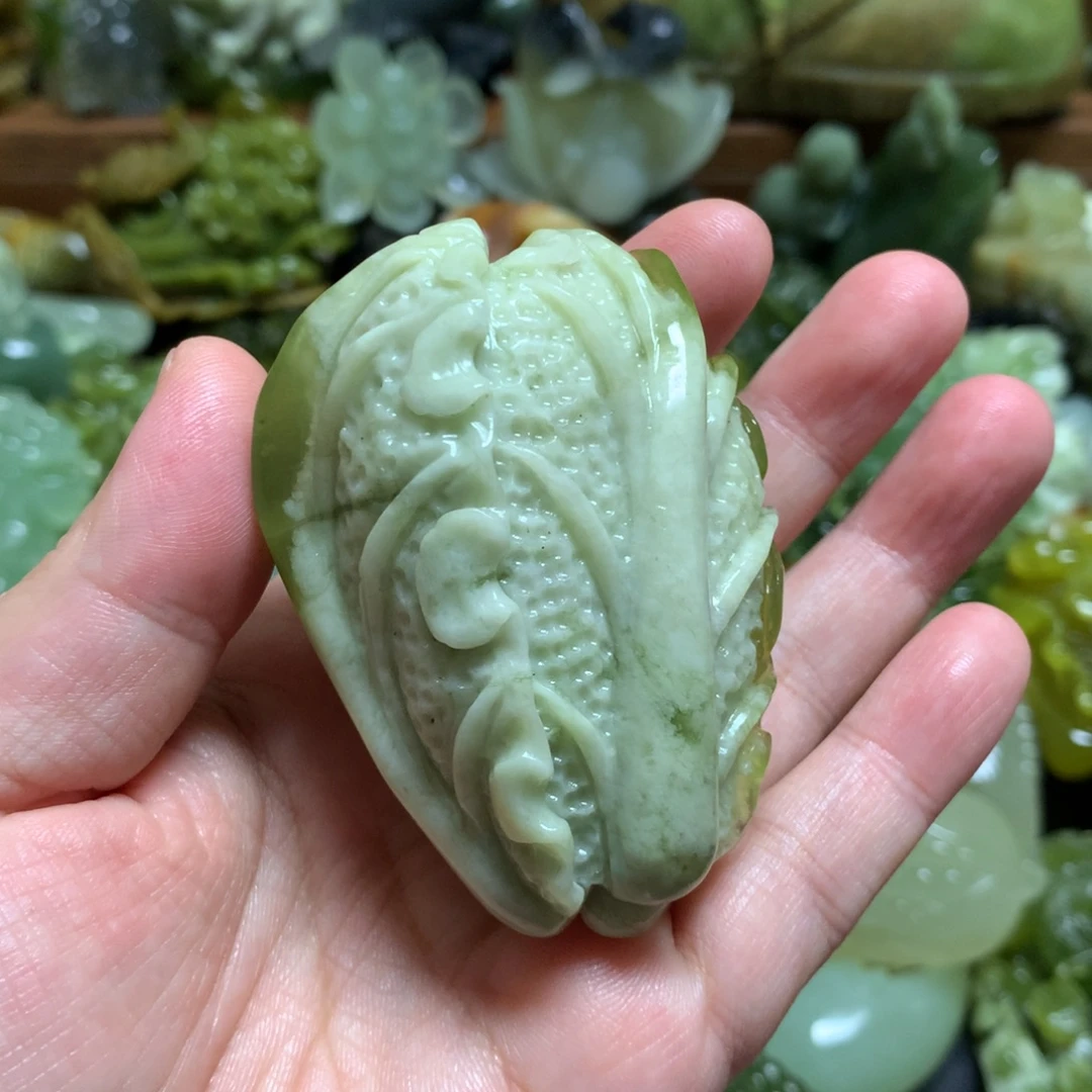 未镶嵌岫玉手把手把
