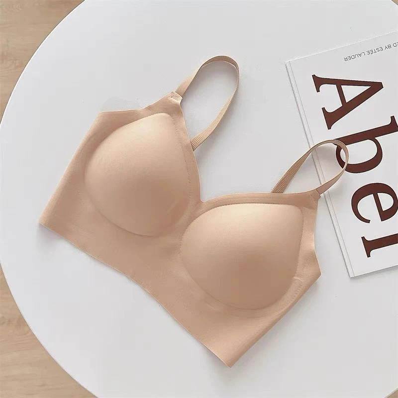 【无痕内衣神器】米图透气内衣无钢圈大胸显小胸背心式文胸罩薄款