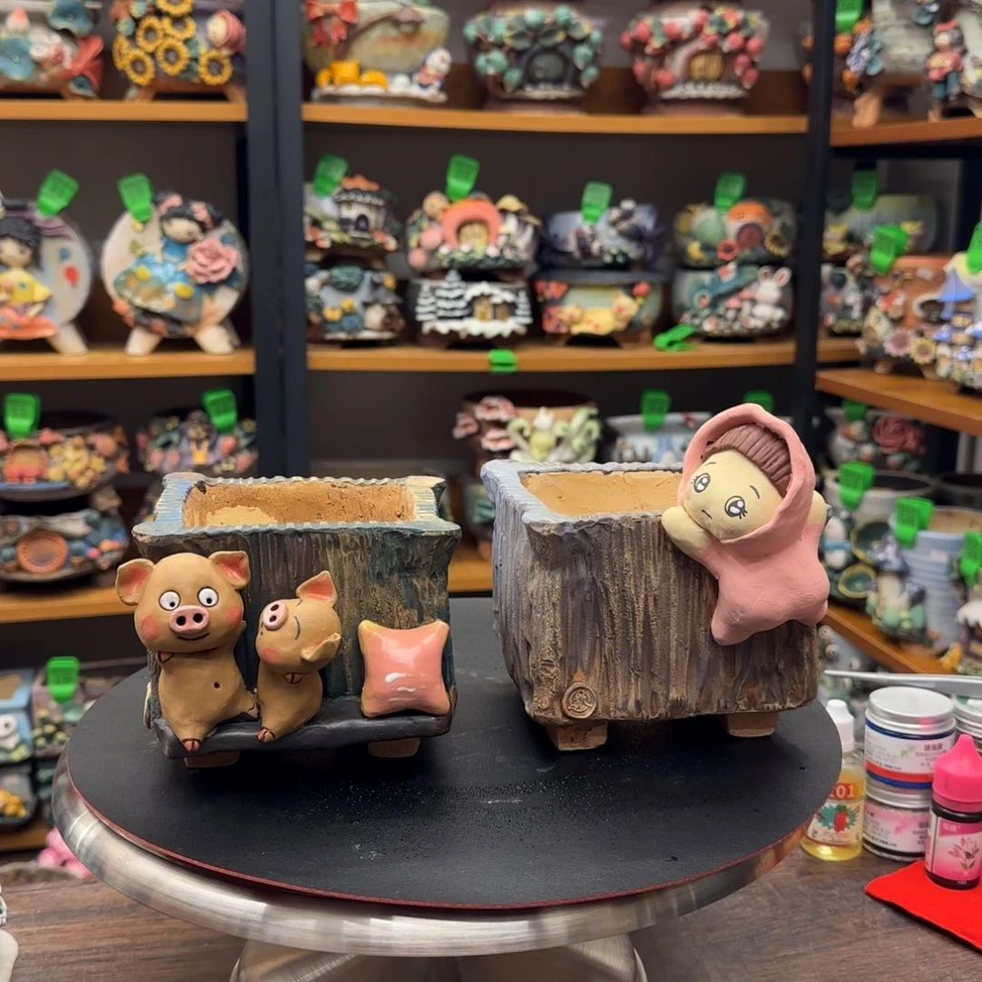 【闪购商品】陶瓷菜*吖粗陶手捏