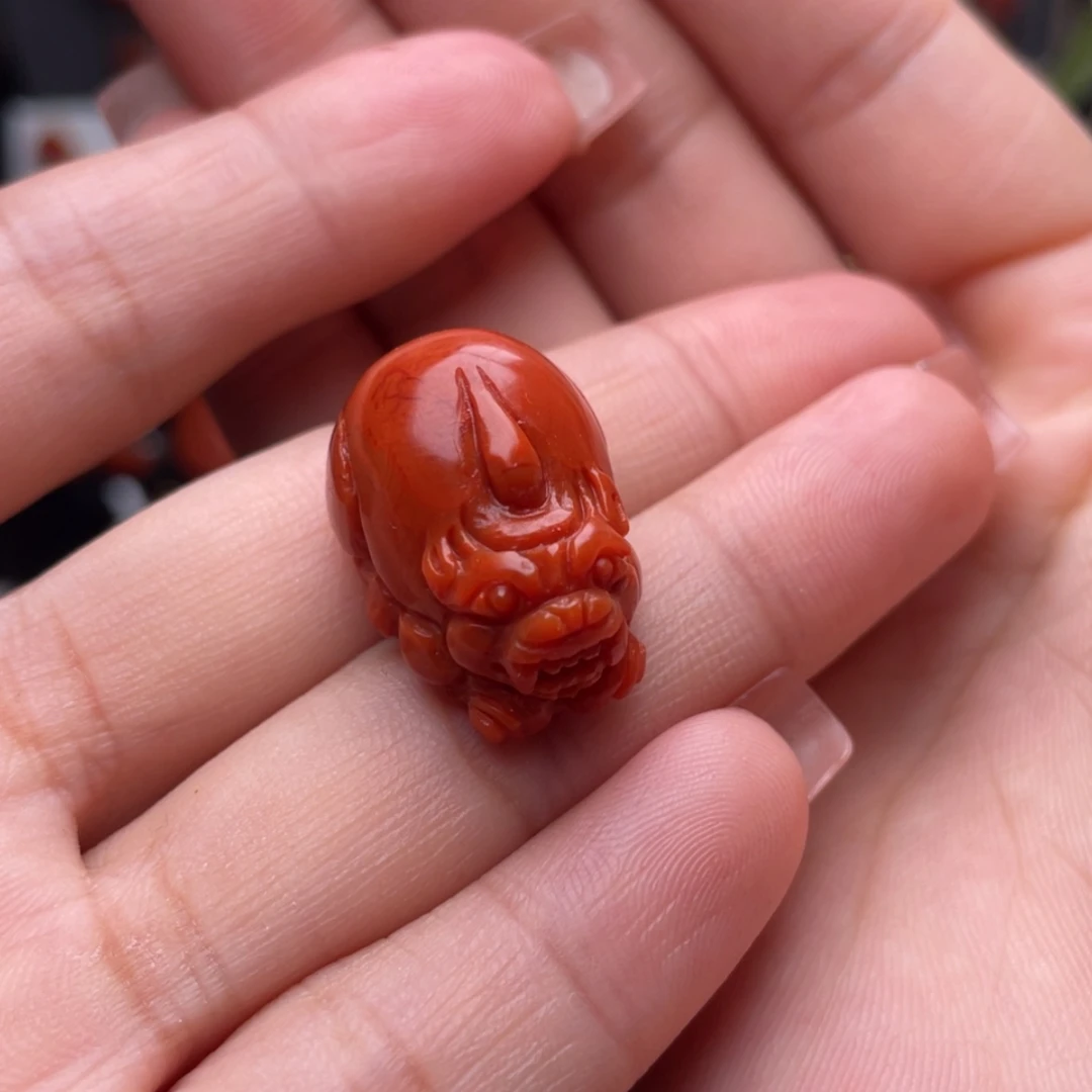 【闪购商品】南红玛瑙通孔貔貅未镶嵌