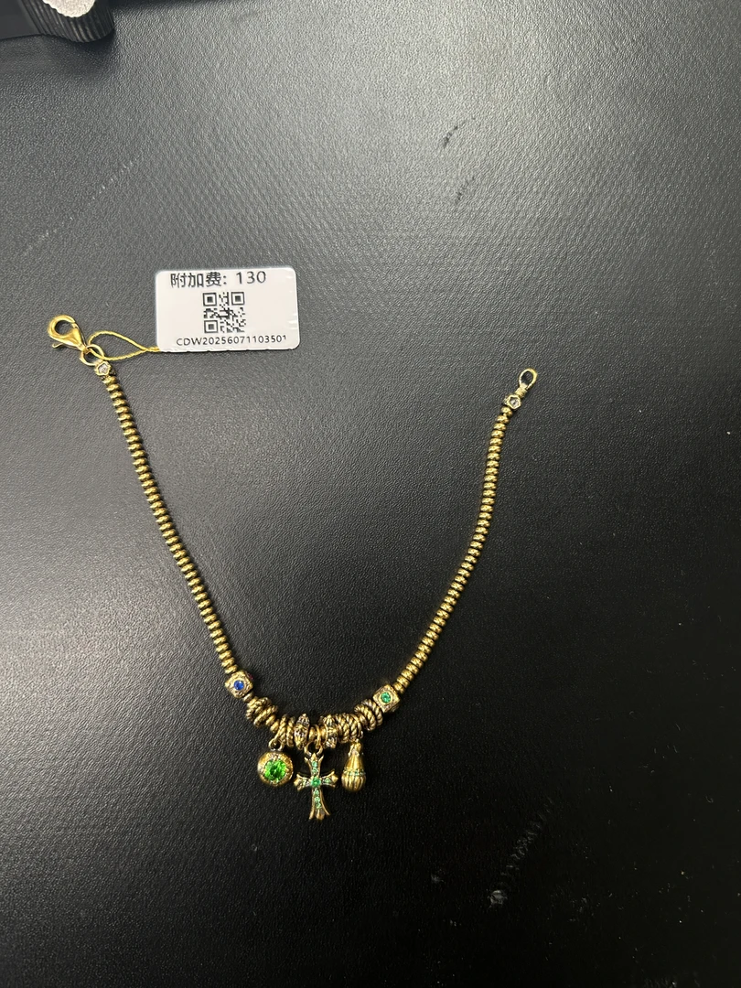 (定金)电黑金黄金足金百搭复古手链时尚潮流气质简约手链