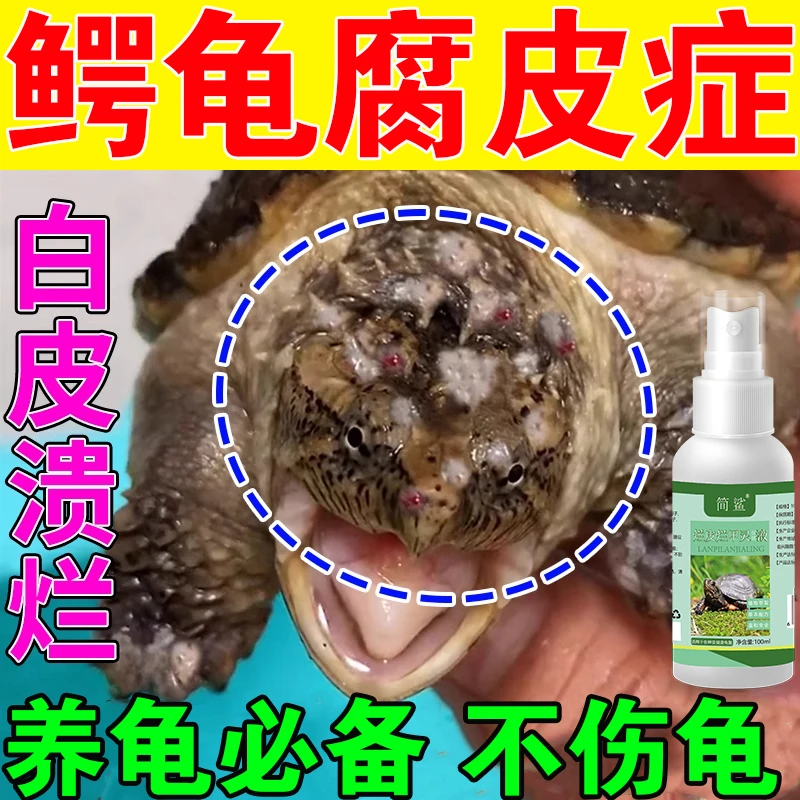 鳄龟腐皮专用水霉白斑烂软甲红肿眼巴西猪鼻乌老鳖通用万能护龟液
