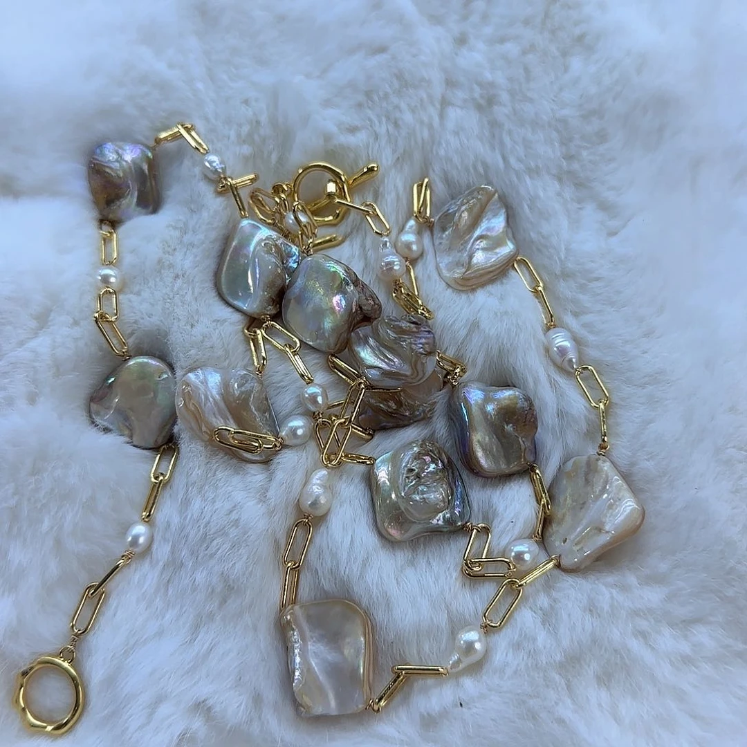 未镶嵌项链定制多样性发货发其一508淡水珍珠