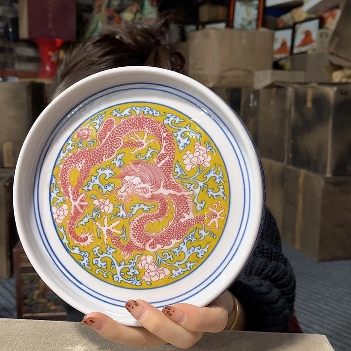 摆件/////景德镇陶瓷瓷器。茶盘。