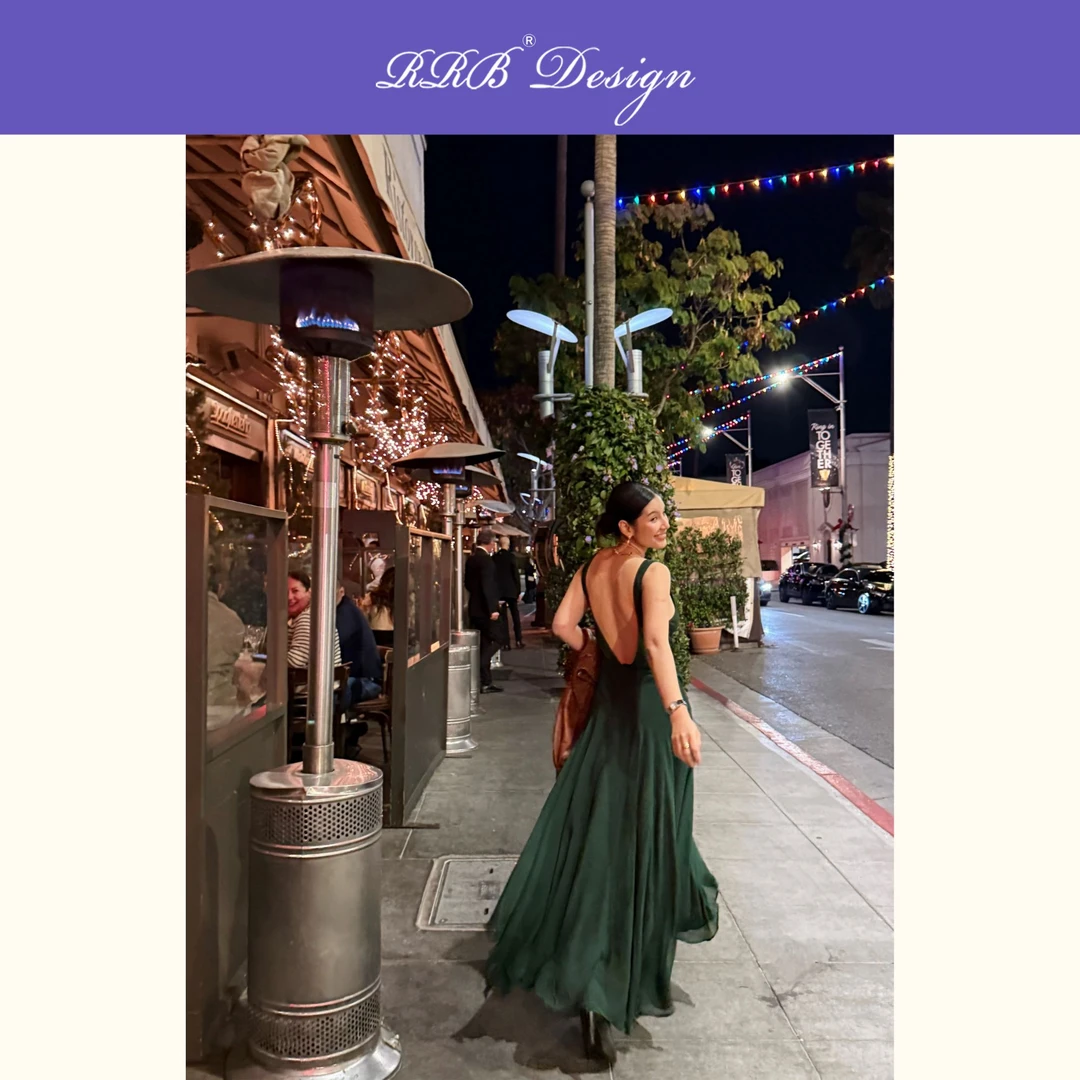 RRB Design「浪漫造型」法式时髦V领不规则裙摆背心连衣裙