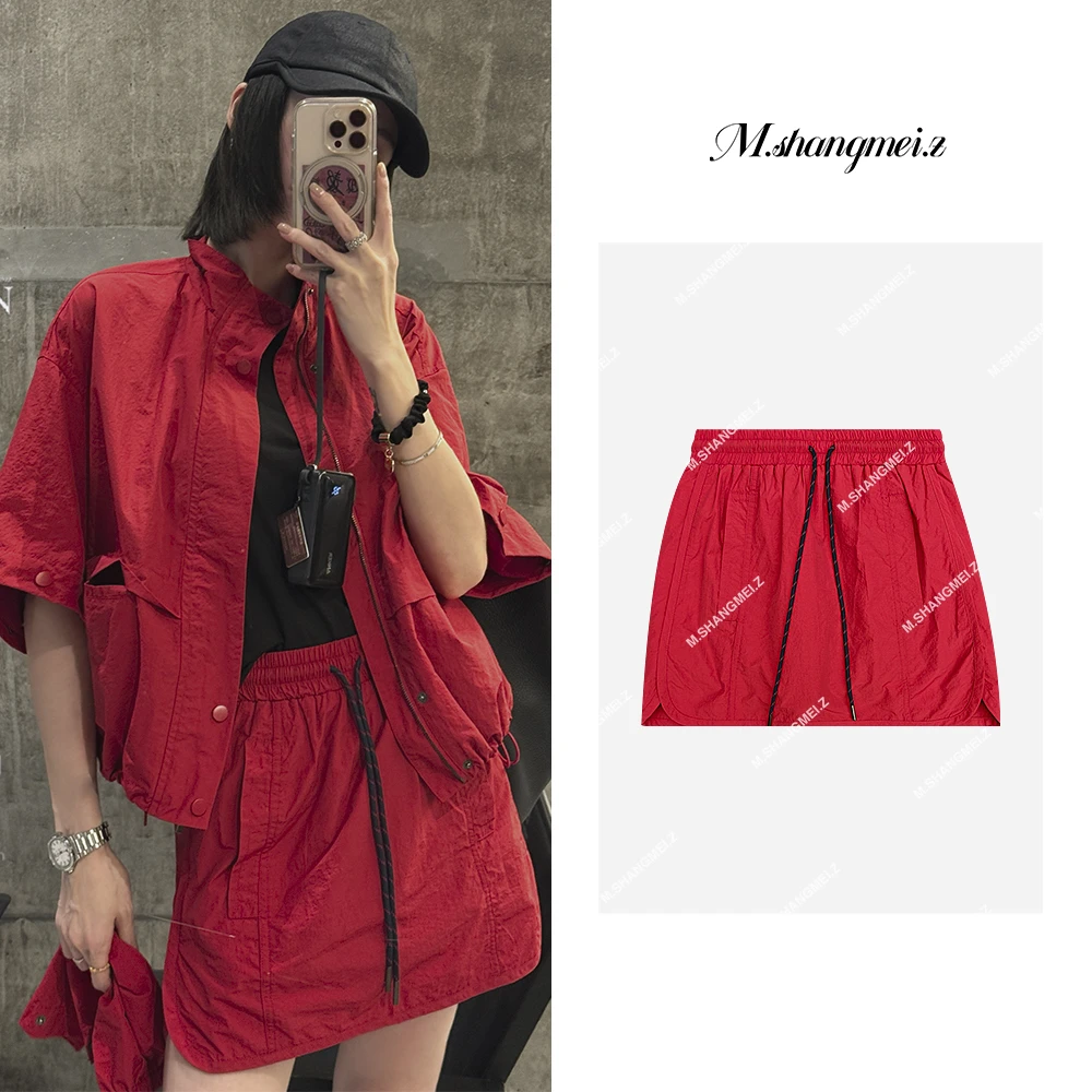 M.SHANGMEI.Z/沐熙【明媚女主】美大哥辣妹风系绳半身裙X059228