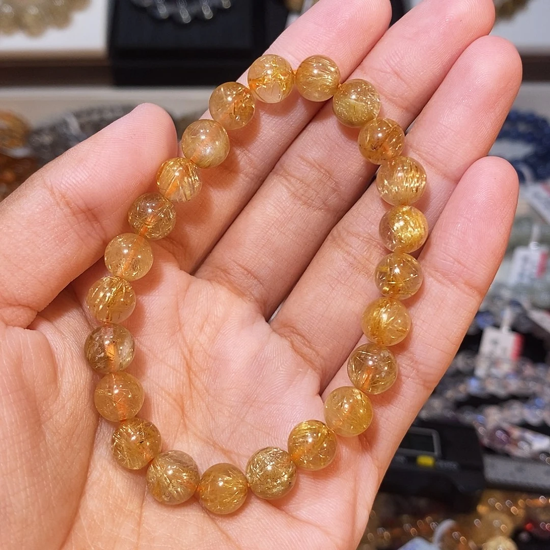 小****未镶嵌手链发晶发晶8mm