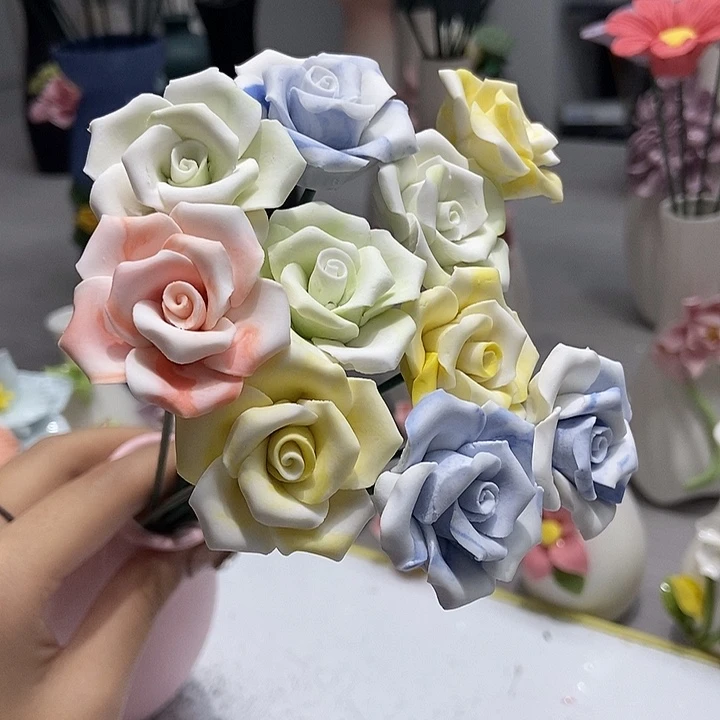 陶瓷纯手工捏花设计