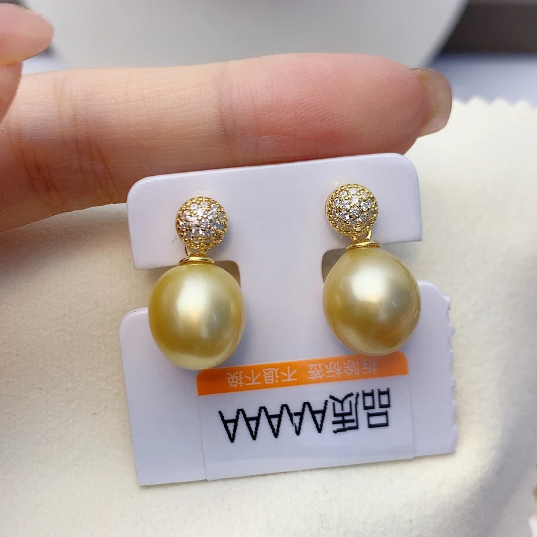 耳饰海水珍珠银S925镶嵌w47