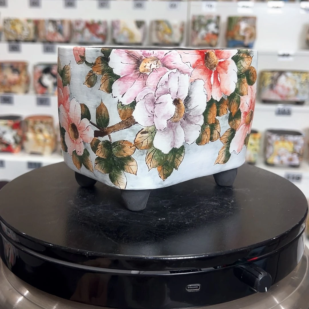 森***＊手绘陶瓷花盆美盆