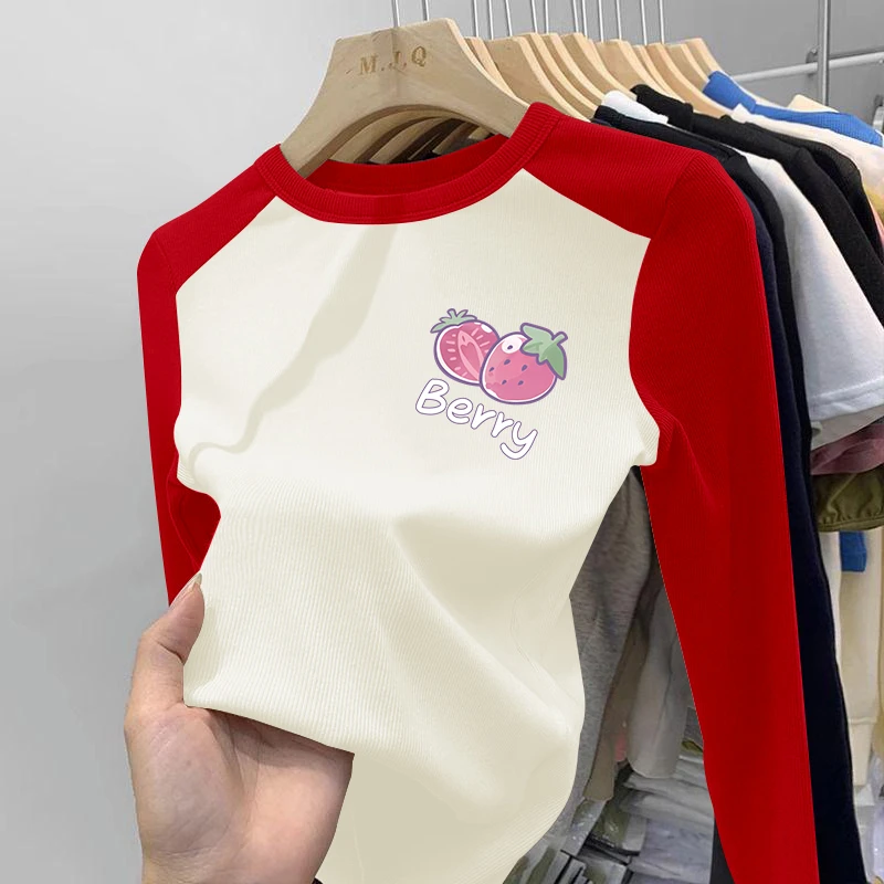 女童儿童印花2025长袖春秋T恤新款圆领德绒保暖卡通打底洋气上衣