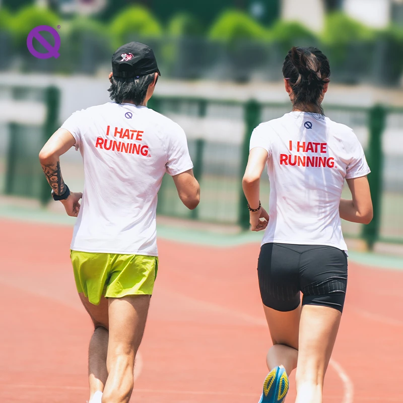 轻功IHR呼吸方格短袖速干透气跑步短袖T恤