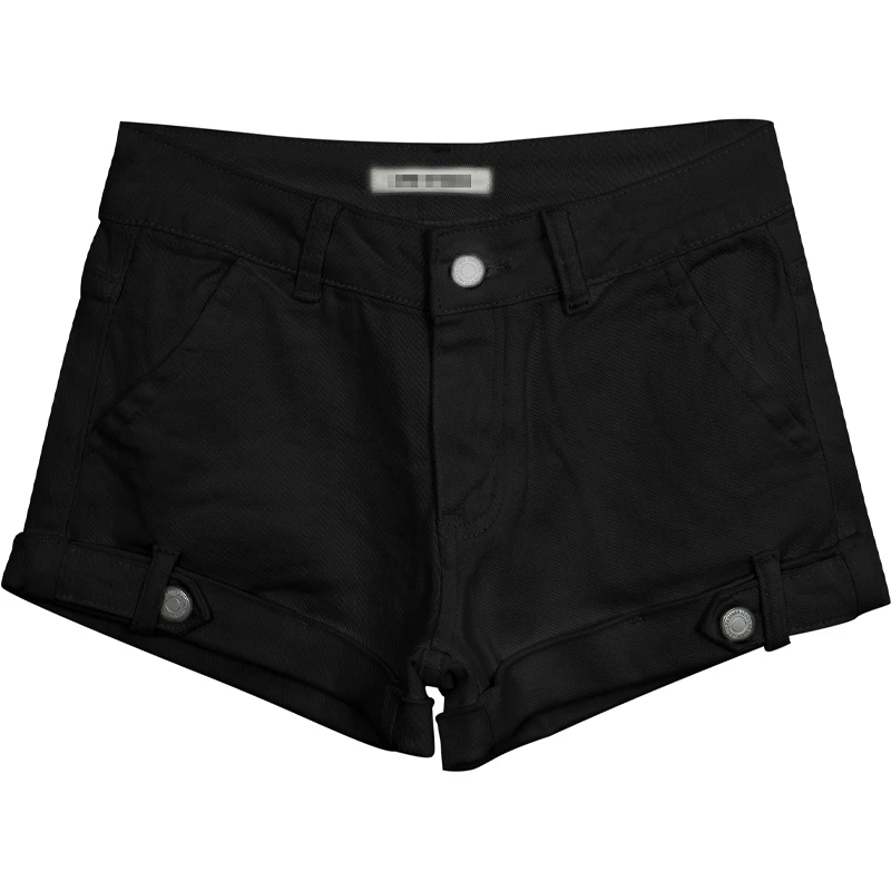 【蜡笔花画】牛仔裤 设计小众中腰纯色休闲短牛仔裤909272