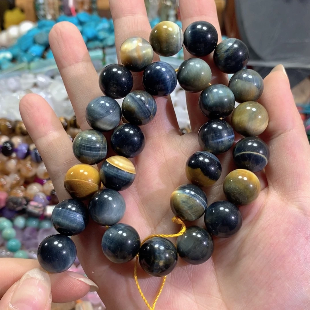 玛瑙/玉髓未镶嵌珠宝半成品梦幻虎一条卡14mm