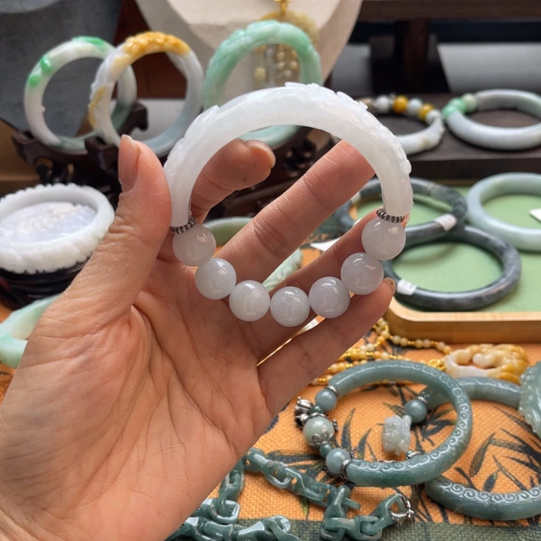 步****翡翠未镶嵌手链手镯