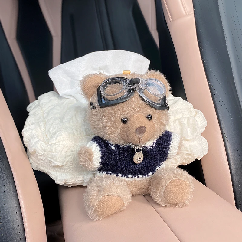 适用星愿车载纸巾盒扶手箱座式抽纸盒卡通可爱创意车用车内挂袋女