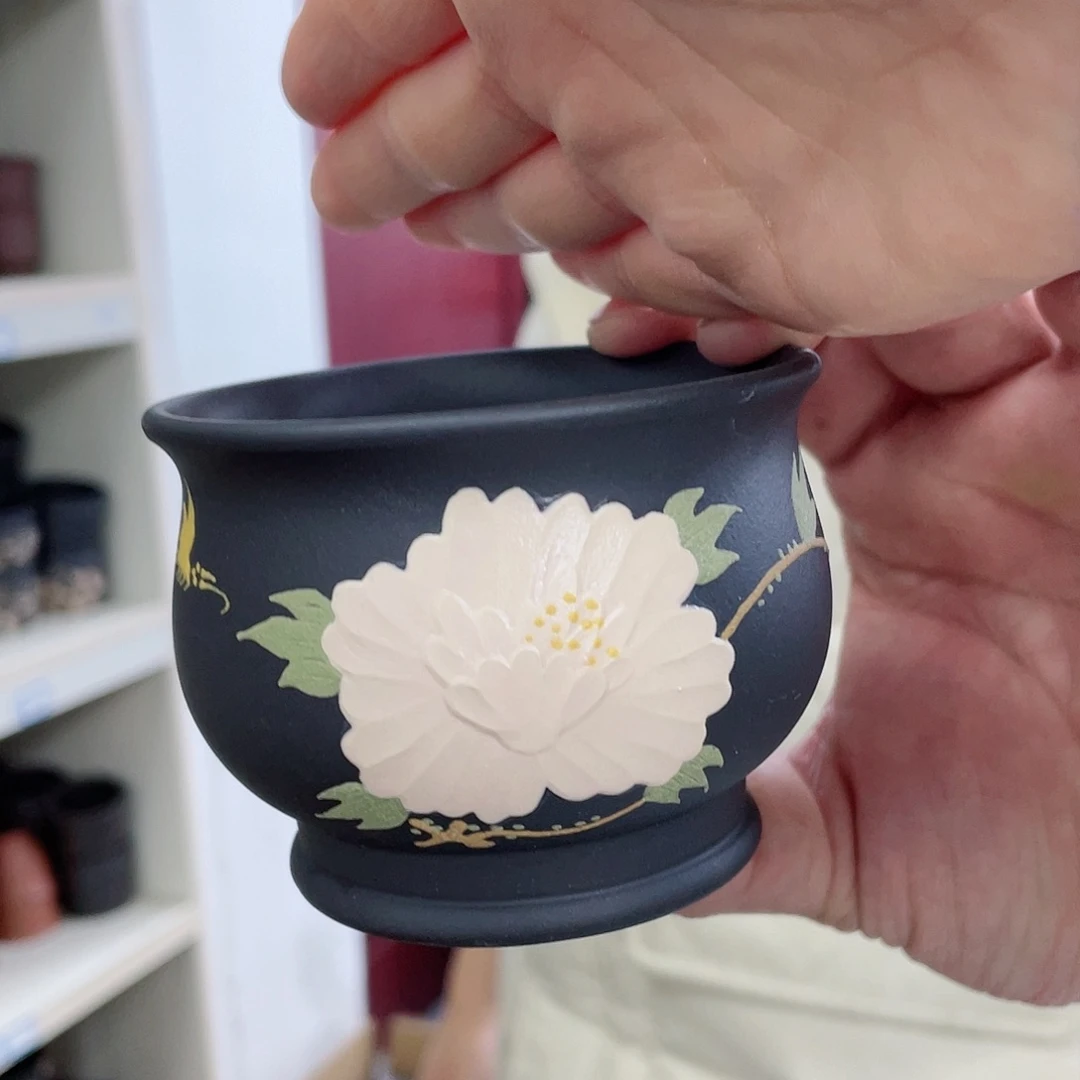 紫砂茶杯蝶恋花1111111111111