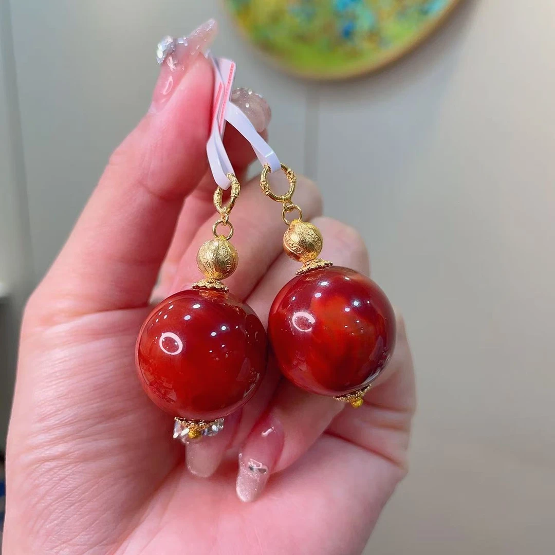 【李哥推荐】18k金南红吊坠20m左右@ZY50703050@多样性发一