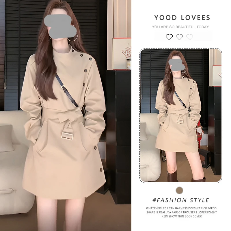 风衣外套女小个子2025春秋新款韩系高级感气质英伦风显瘦优雅上衣