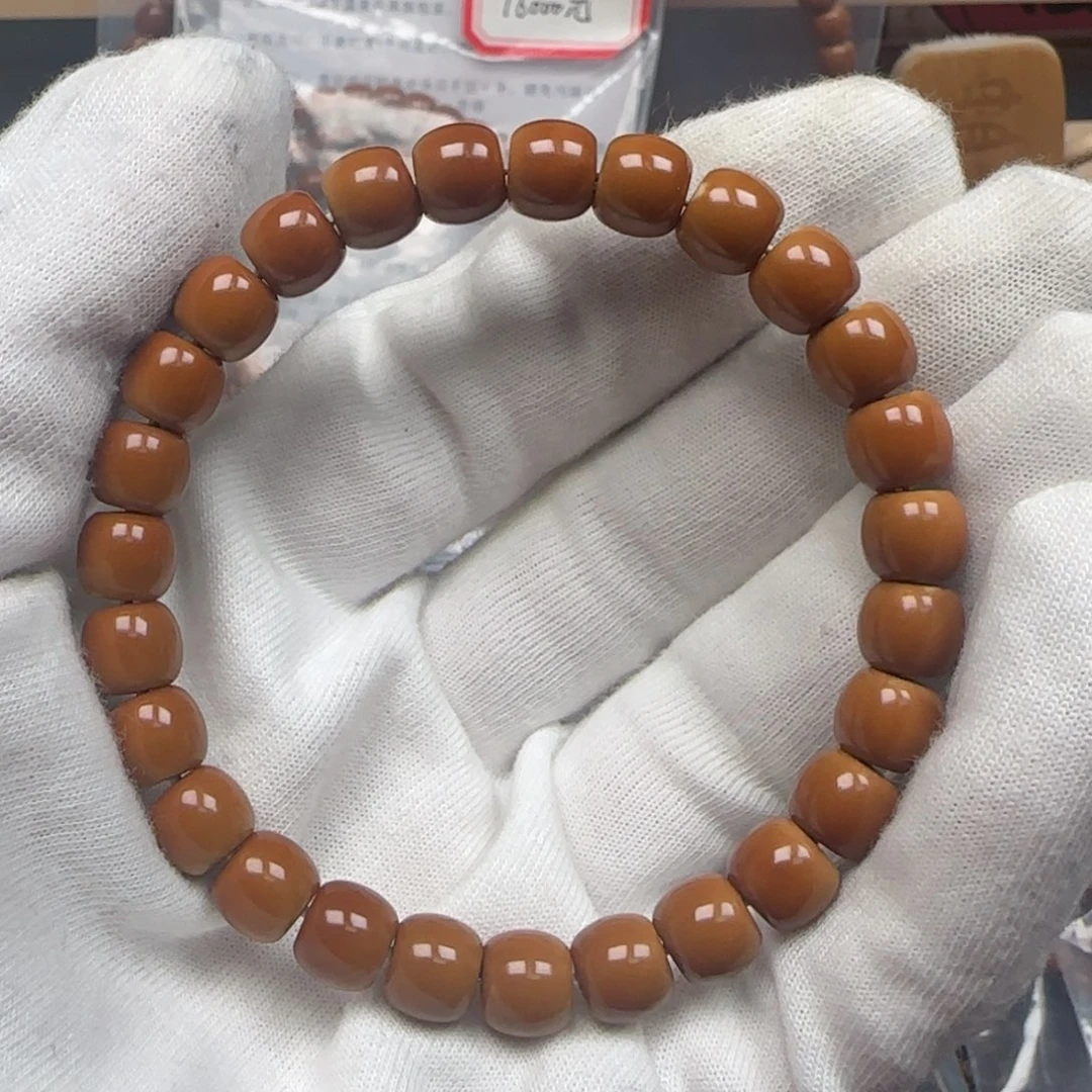 橄榄核手串老挝单圈极限弧三花8.4mm