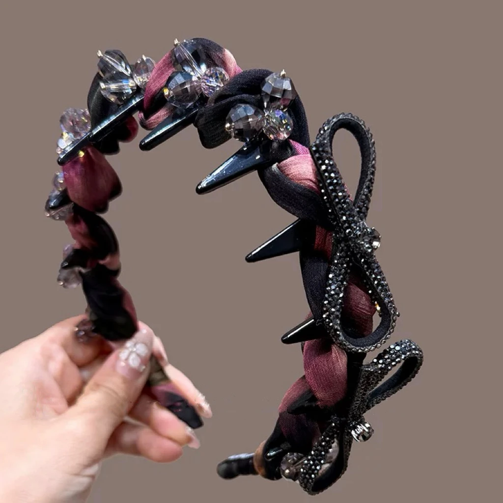 浪漫高级感氛围感蝴蝶结高颅顶发箍轻奢重工百搭优雅压发发卡