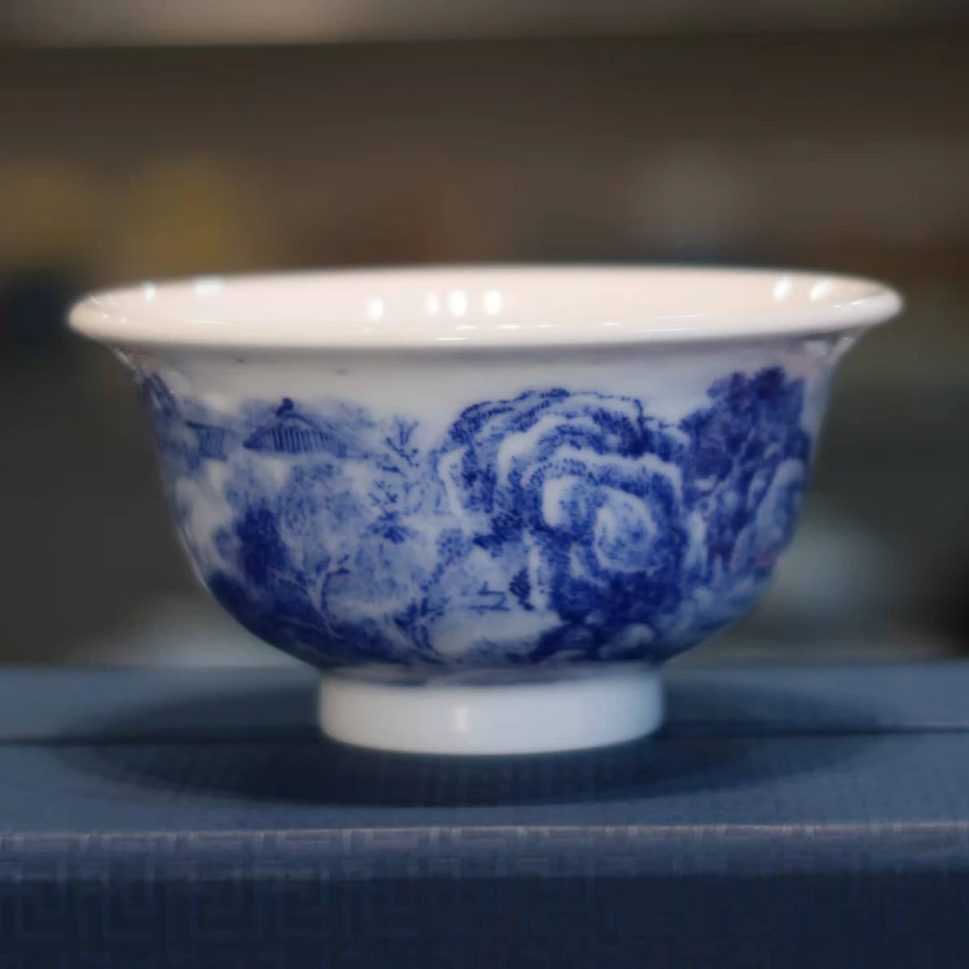 【泓璟】九段烧九段妙手山水压手杯（拍前询价）