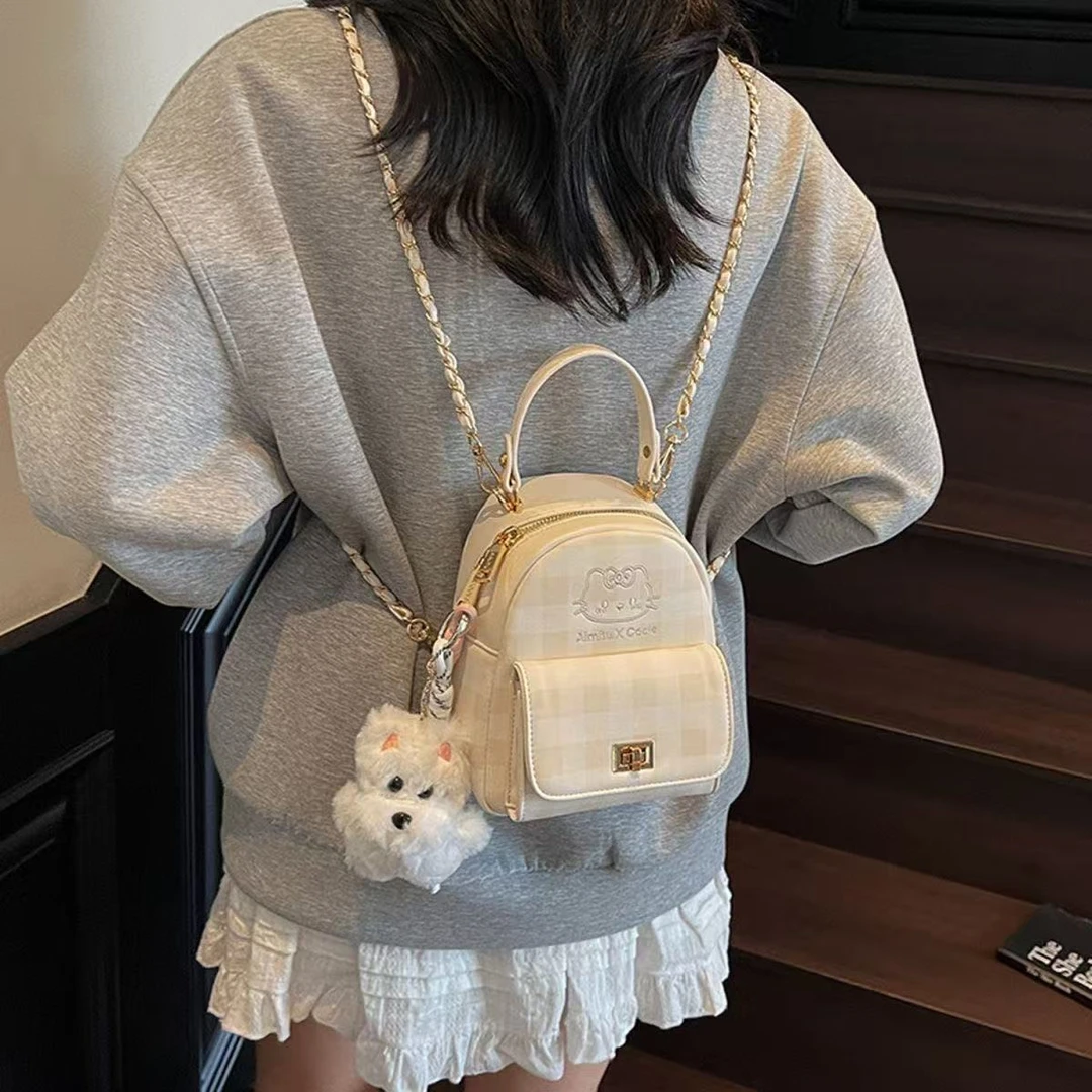 艾米家女包2025新款格纹设计手提包包女洋气日常百搭单肩双肩包邮