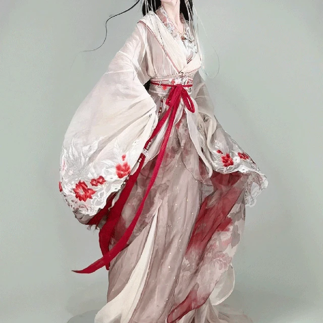 2025新款夏秋虞姬汉服女汉元素战国袍重工刺绣魏晋风南北朝套装