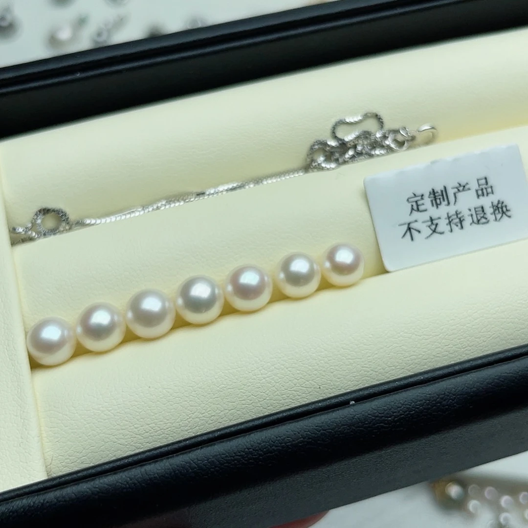 淡水珍珠颈饰银S925镶嵌S****