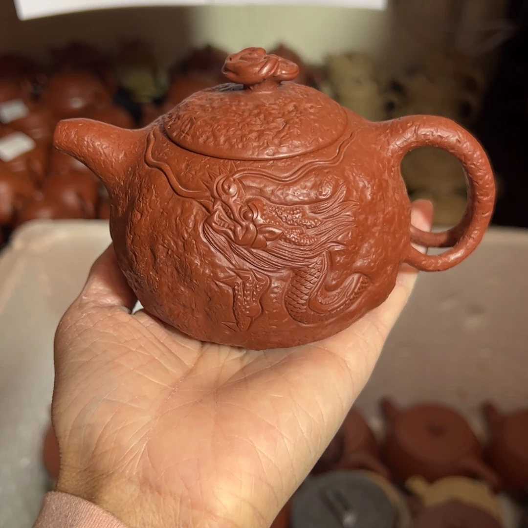 茶壶紫砂宜兴在砂壶朱泥大红袍供春