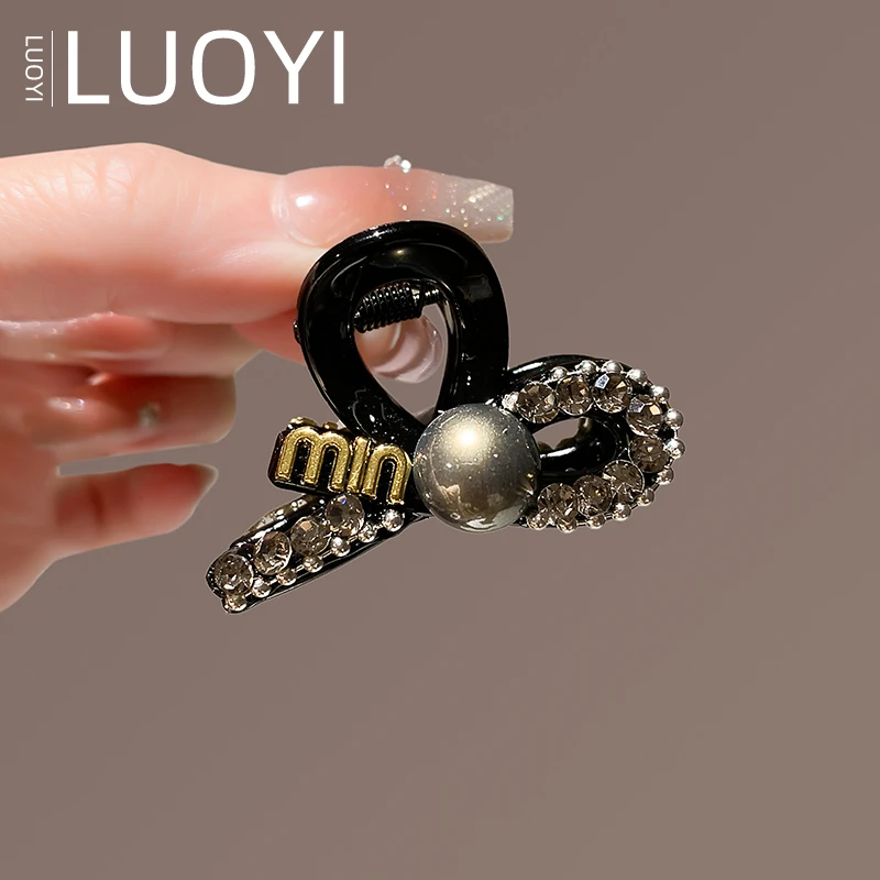 约4.5厘米抓夹高端气质2025新款镶钻蝴蝶结抓夹后脑勺半扎发卡