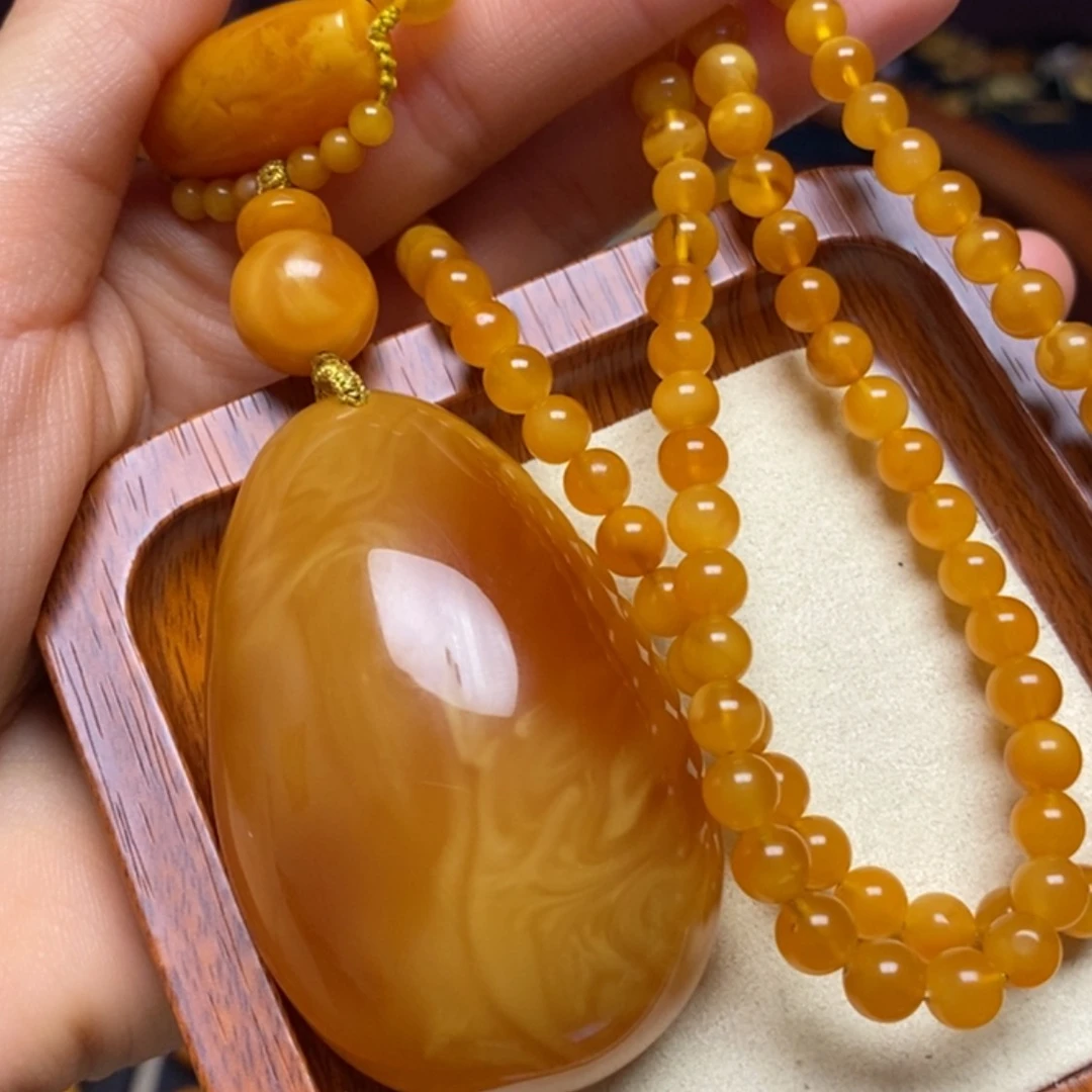 【闪购商品】蜜蜡颈饰未镶嵌项链