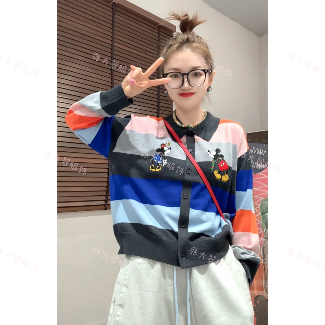 刺绣毛针织衫韩版针织衫休闲刺绣毛衣时尚