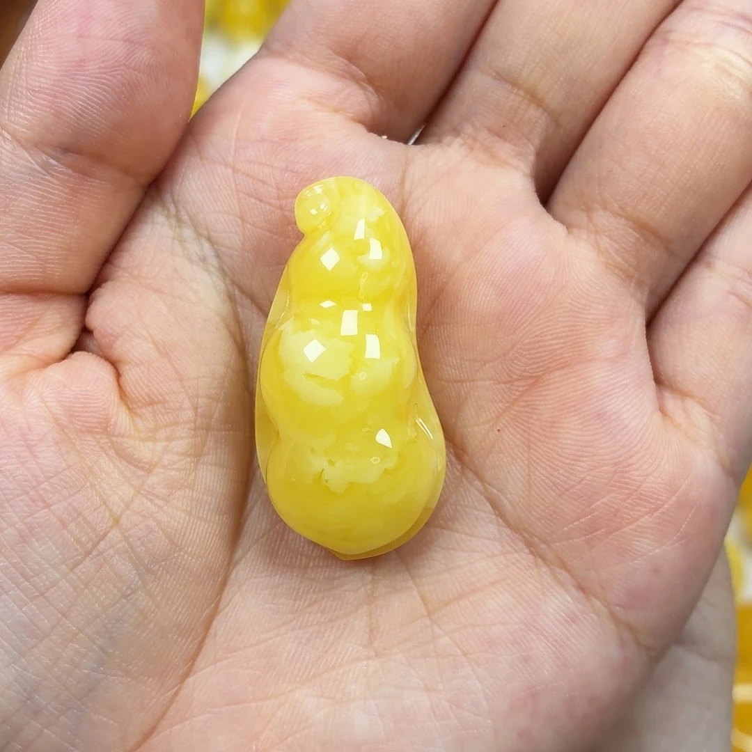 未镶嵌颈饰蜜蜡焦皮浓蜡妖花福豆